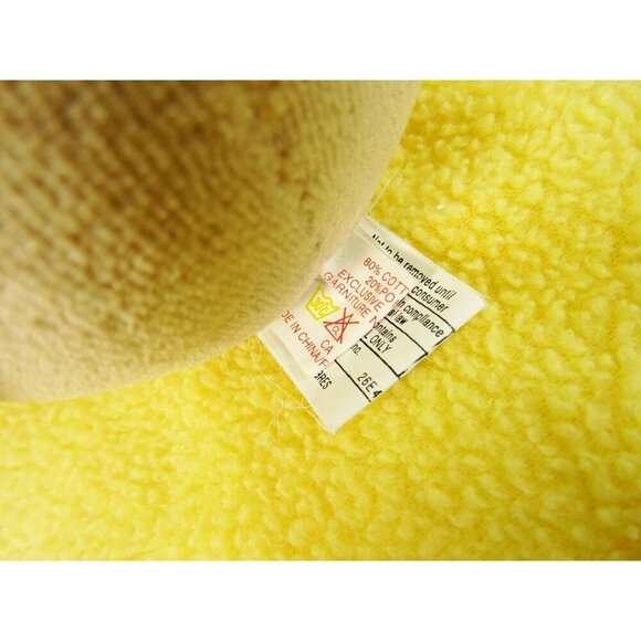 Vintage Lovey Baby Blanket with Plush Bear Head Yellow Fleece - Picture 11 of 12